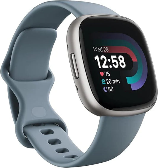 Smartwatch Versa 4: Advanced Fitness Smartwatch with Built-in GPS + 24/7 Heart Rate, Daily Readiness Score, 40+ Exercise Modes, Sleep & Stress Tracking | 1-Year Warranty, 14-Day Hassle-Free Returns